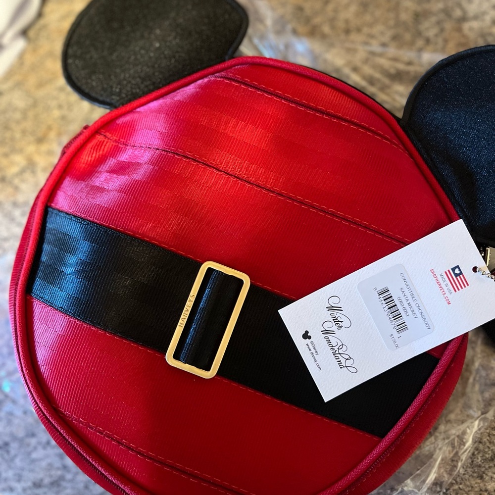 Harvey’s Christmas Mickey Mouse Ear Bag NWT